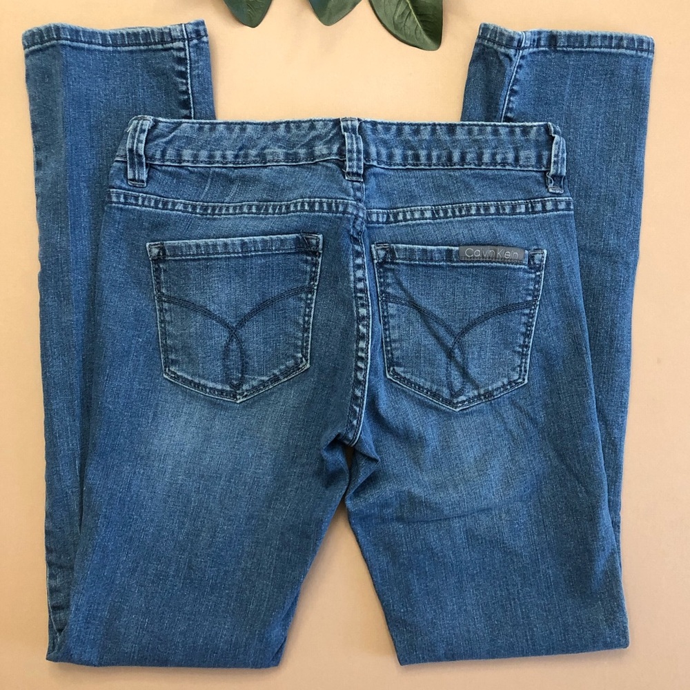 Calvin Klein Classic Blue Straight Leg Jeans - Picture 5 of 12
